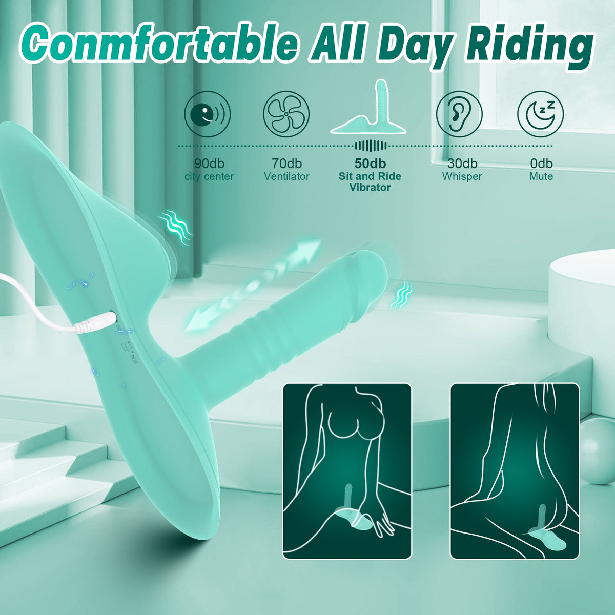 Upgraded Riding-Style Cushion Thrusting G Spot Vibrator With Remote Control