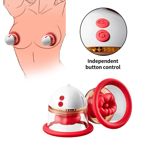 Angel Kiss Mouth Biting Vacuum Suction Breast Massager