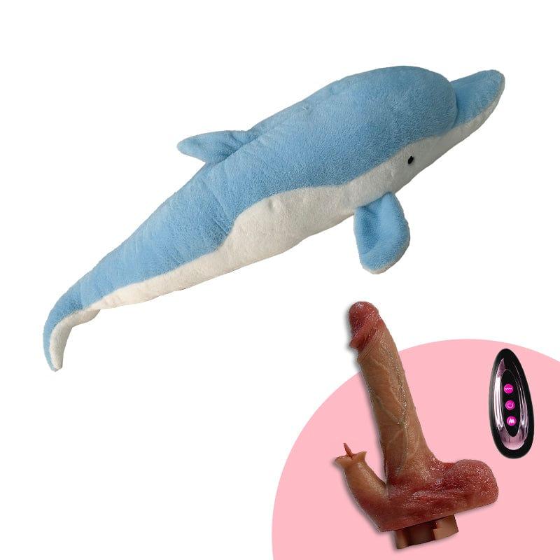 Plush Dildo Machine Thrusting Licking Dildo Machine Sex Toy With Remote Control