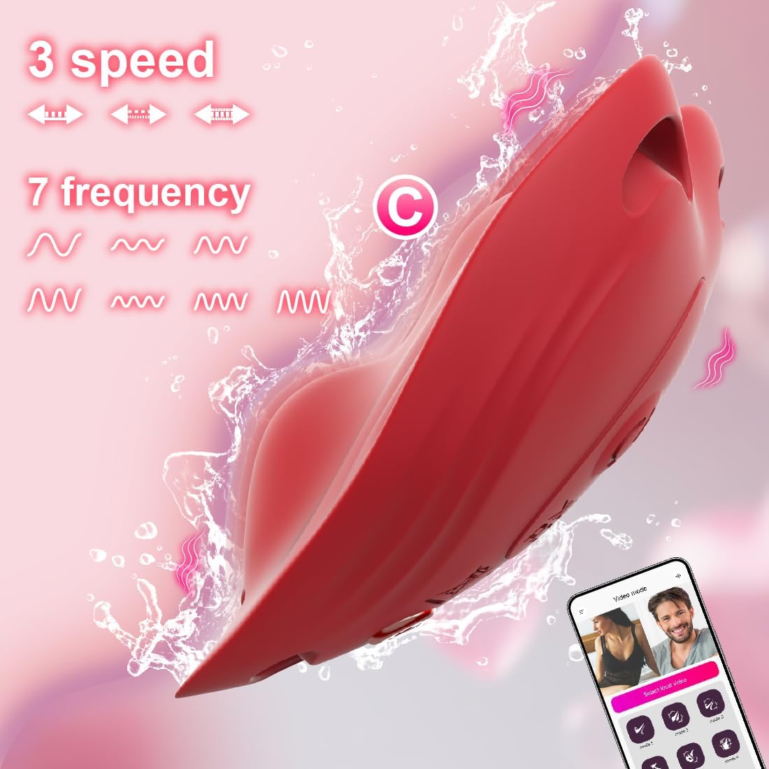 Heart - Shaped Wearable Vibrator Clitoral Stimulator