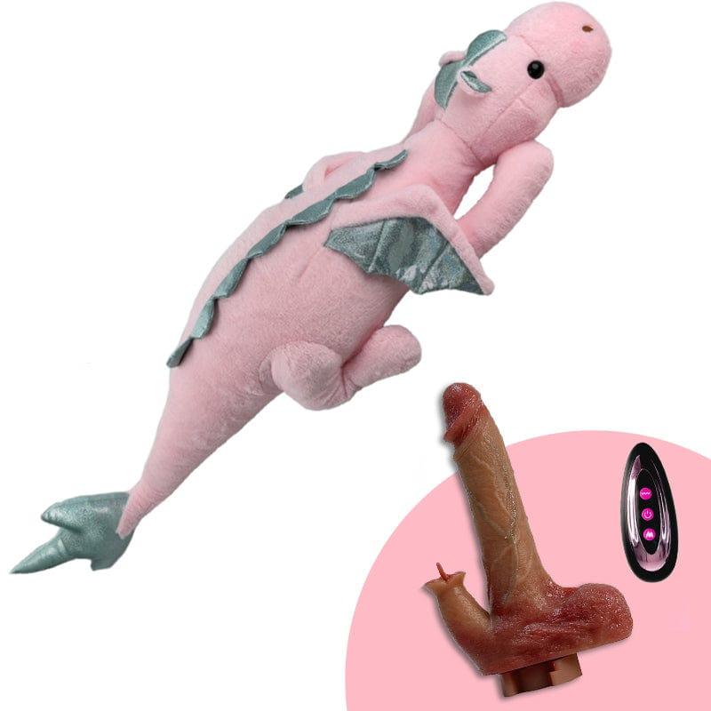 Plush Dildo Machine Thrusting Licking Dildo Machine Sex Toy With Remote Control