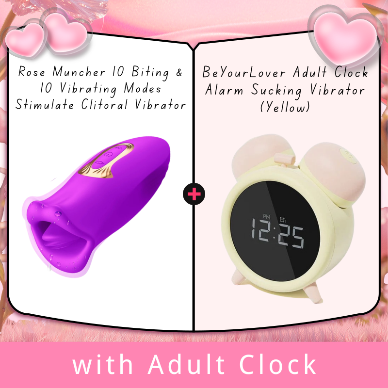 Rose Muncher 10 Biting & 10 Vibrating Modes Stimulate Nipple Clitoral Women Vibrator