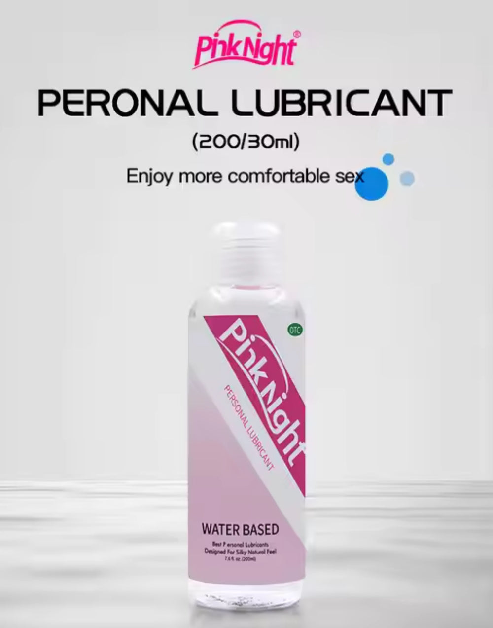 Pinknight Water-based Personal Lube 200ML 6.76 Fl Oz For Sex